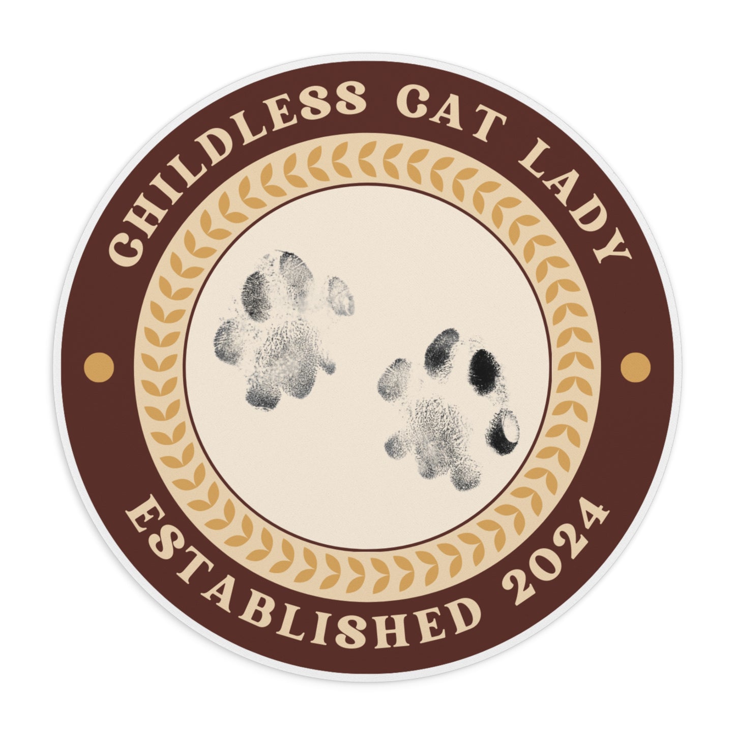 Cat Lady Emblem Mouse Pad