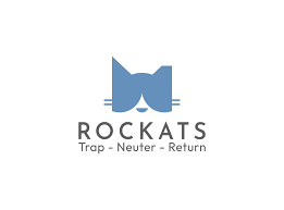 RocKats logo. Trap, Neuter, Return.