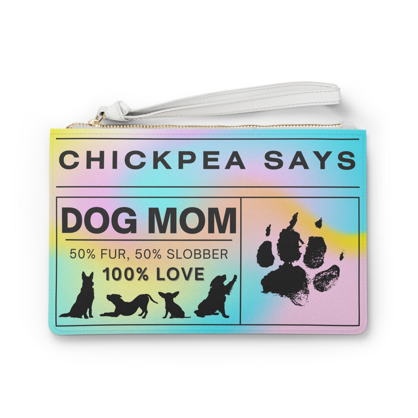 Dog Mom Label Clutch