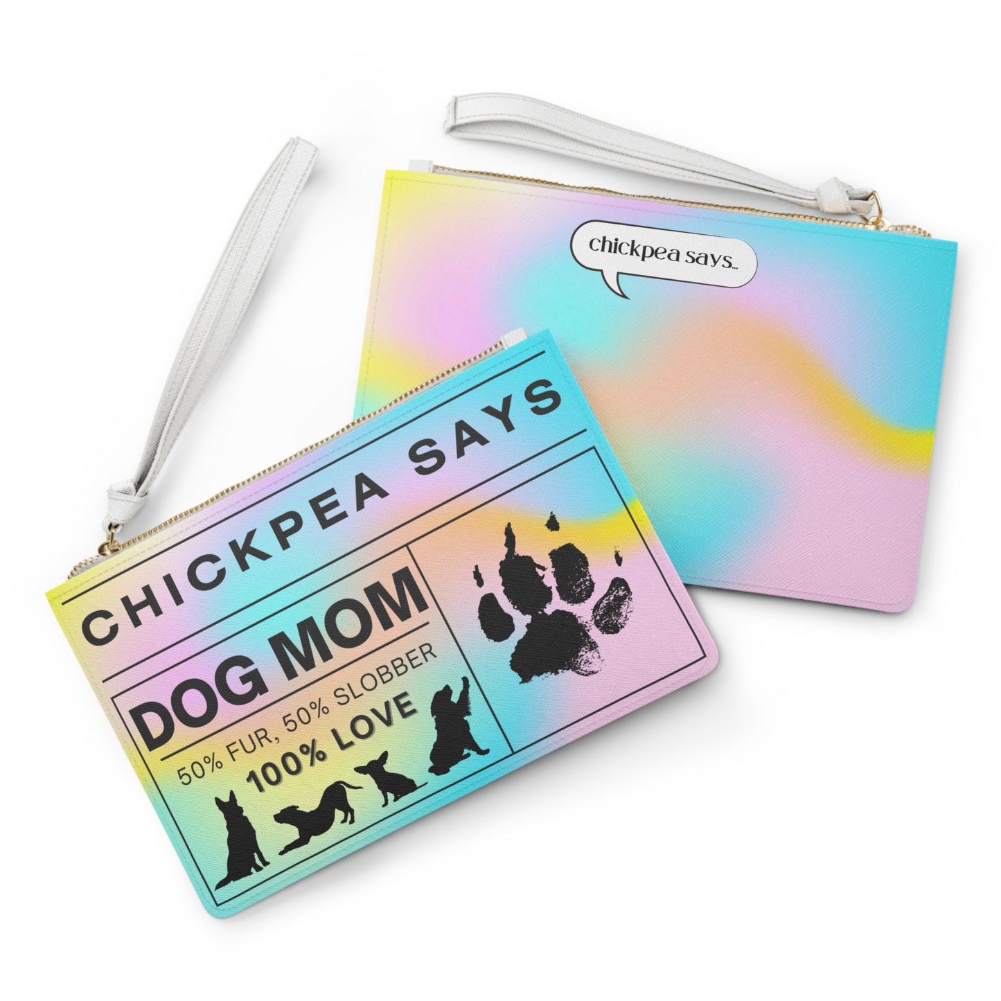 Dog Mom Label Clutch