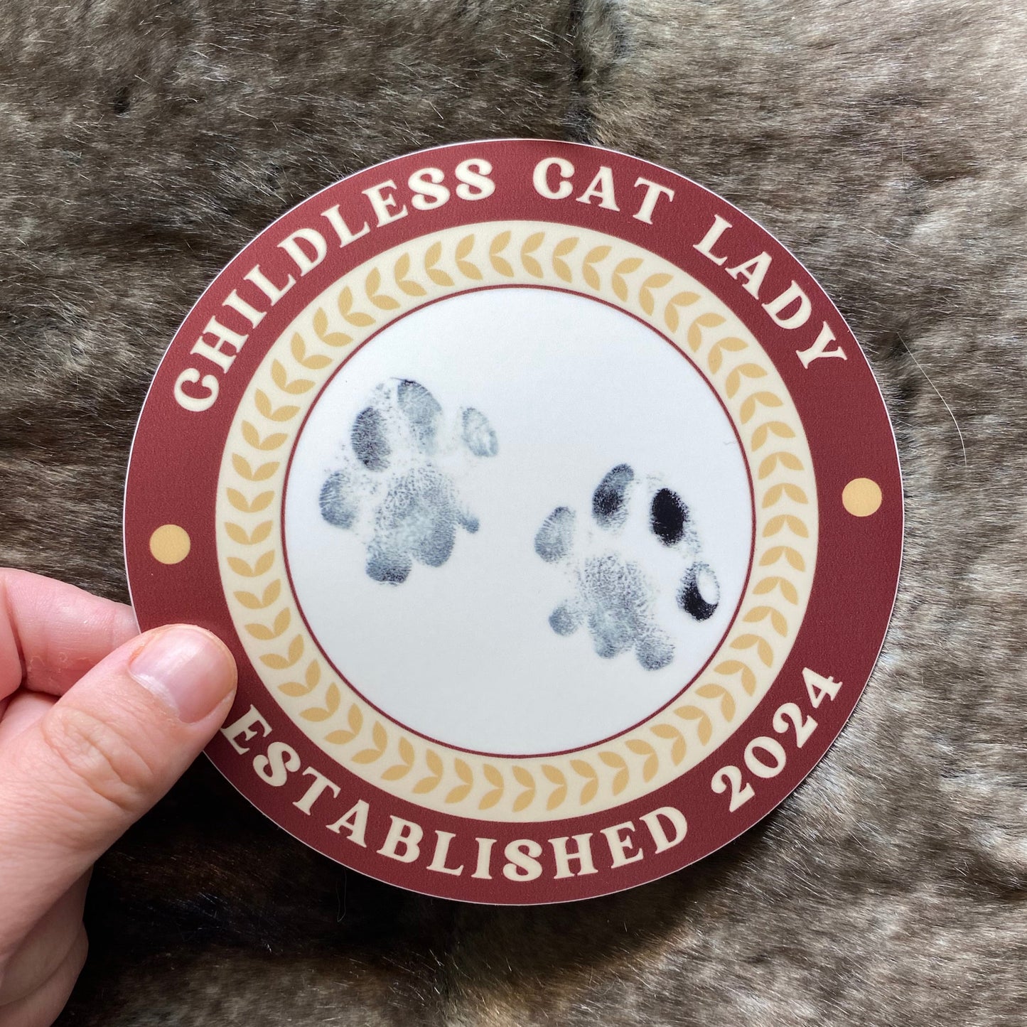 Cat Lady Emblem Sticker