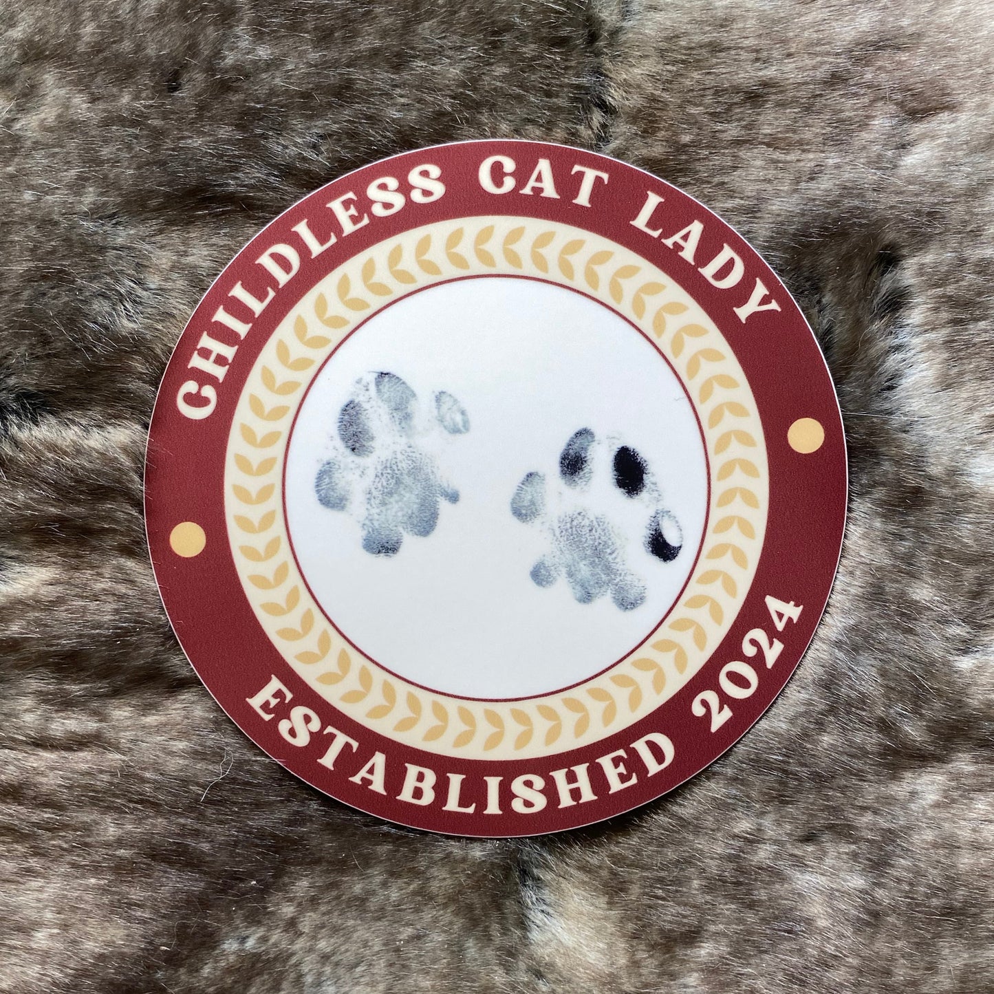 Cat Lady Emblem Sticker