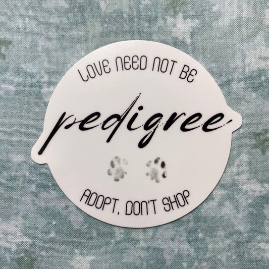 Pedigree Sticker